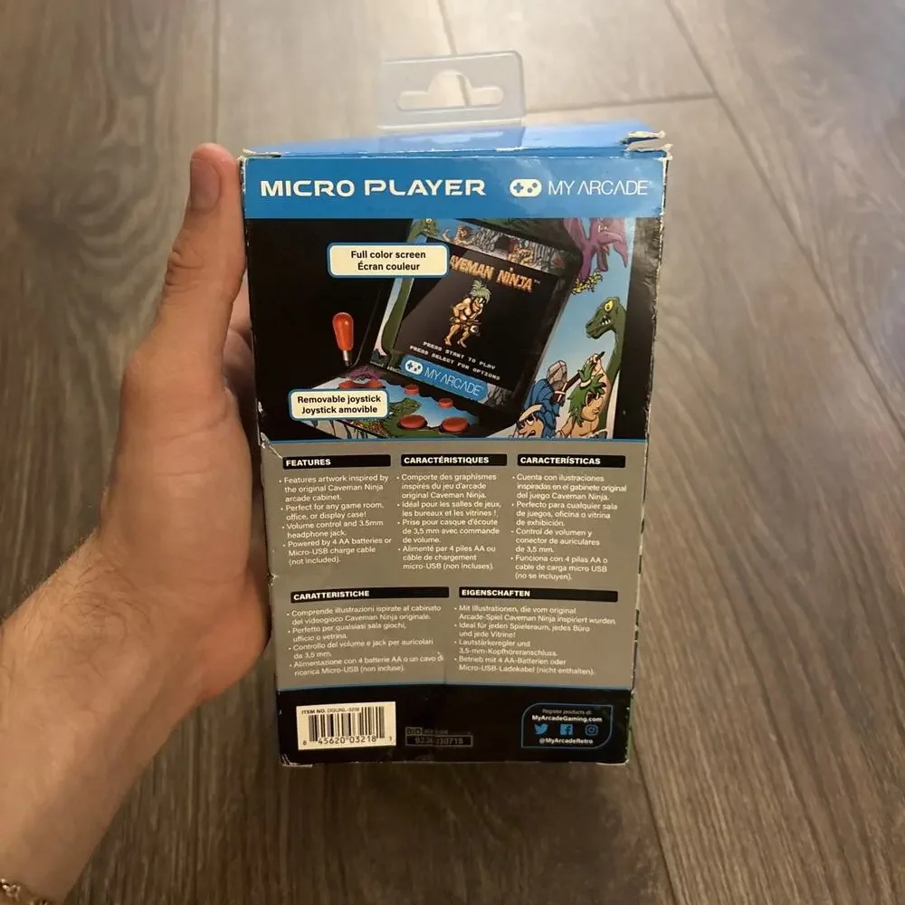 MY ARCADE MICRO PLAYER RETRO ARCADE MACHINE CAVEMAN NINJA In Box